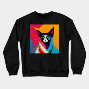 Abstract Cat Crewneck Sweatshirt